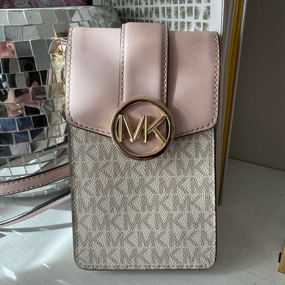Michael Kors Blush and Beige Crossbody Bag